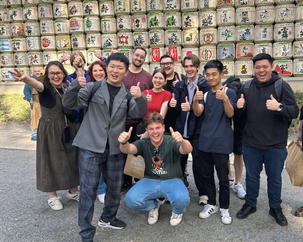 International interns in Japan making friends and building global networks.